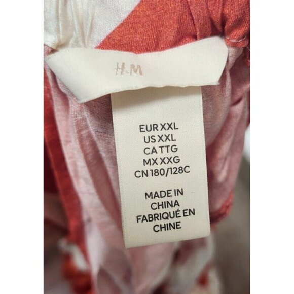 H&M Voluminous maxi dress Summer 2024 Collection (orange/Patterned) Size XXL - Picture 9 of 16